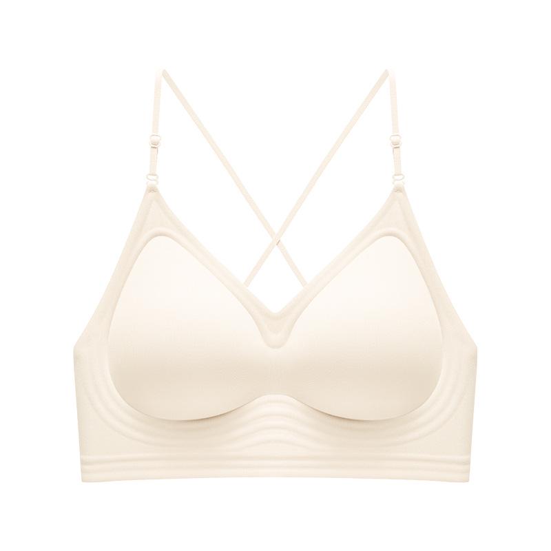 

Женский бесшовный камисольный бюстгальтер с халтером и сборкой - на бретелях, красивая спинка, интегрированные чашки Extra Large