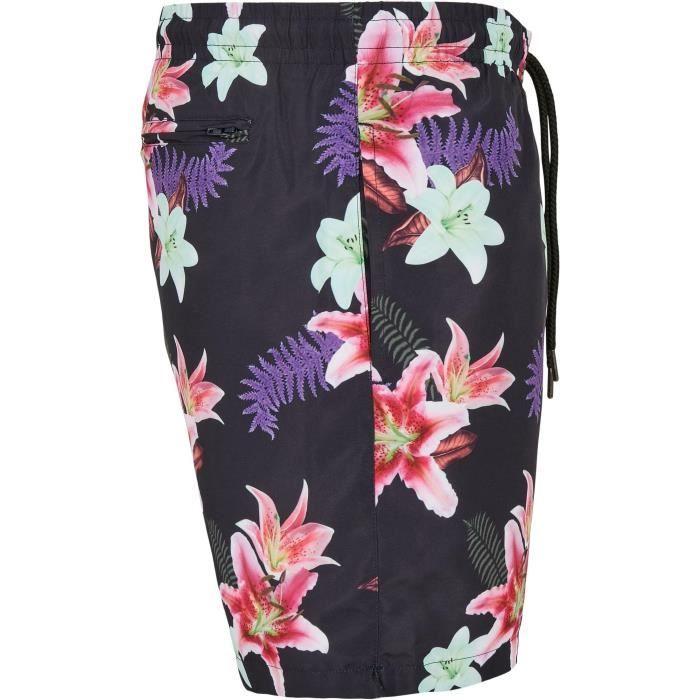Short de bain à motif Urban Classics - noir/multicolore - S