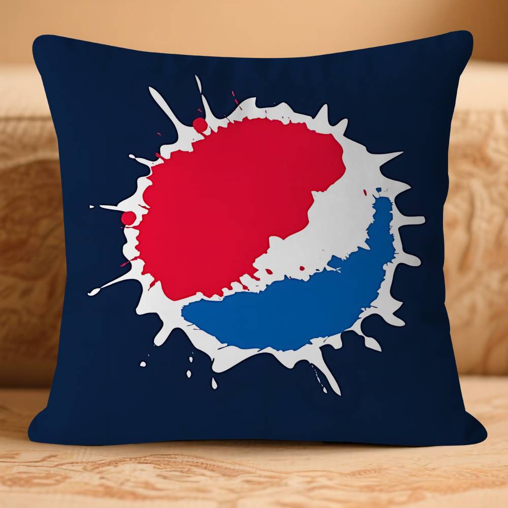 SodaS Markenkunst - Pepsis Kissenbezug Abnehmbarer Waschbarer Kissenbezug – Ganzjährige Weiche Leinen