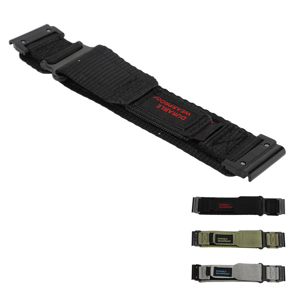Bracelet de montre en nylon robuste pour Fenix 7X 6X 5X GPS pour Instinct 2x pour EPIX Pro 26 mm réglable à attache rapide