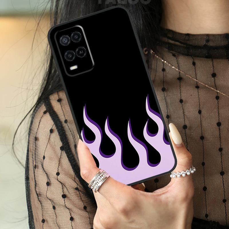 Cool Flame Colorful Pattern Case For Oppo A5 Pro A15 A17 A57 A77 A18 A38 A58 A78 A98 A94 A74 A54 A40 A60 A80 A96 A76 A16