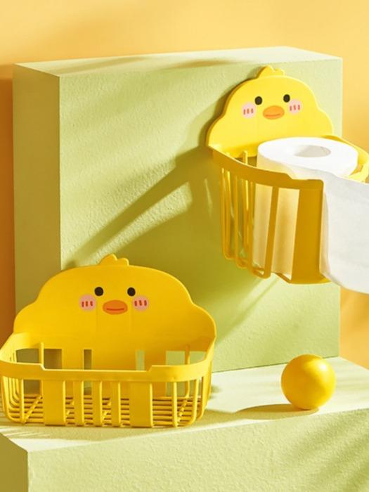 

briskstyle duck toilet roll case wall-mounted non-perforated shelf vertical