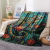 1PC Bohemian Kinkajou Art Print FlAannel Blanket, High quality Comfortable for All Seasons, Home Decor, Warmth and Comfort