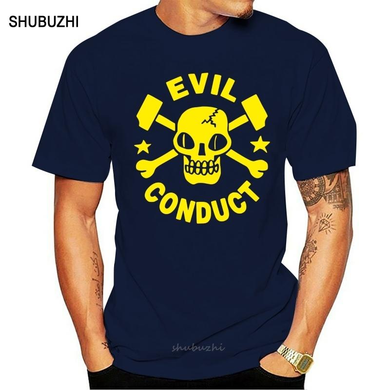 

Evil Conduct TShirt Oi Punk Streetpunk Skull SXXL Mens Shirts Short Sleeve Trend Clothing colour jurney Print funny Cotton S