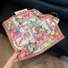 Silk scarf women's spring and autumn decoration versatile ins simple style striped square scarf streamer simulation silk fashion scarf scarf scarf