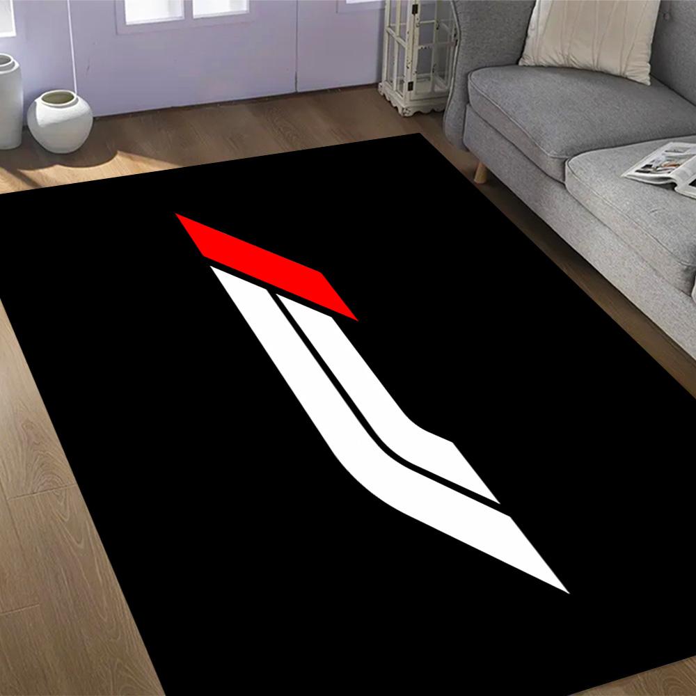 Kräftiges weißes Logo Design Fußmatte Geeignet für Außenbereiche Eingangsbereiche Esszimmer Spielzimmer Rutschfester Teppich Büros dekorieren Perfektes Geschenk für Frauen/Männer