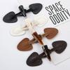 4Pairs PU Leather Horn Buckle Toggle Button Fastener for Coat Jacket Duffle DIY Handmade Craft Sew On Clothing Sewing Decoration