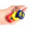 Tyou Square Tape Measure, Keychain, Automatic Retractable Double Steel Mini Tape Measure, 1m 3" Blue