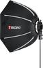 SOONPHO 65cm Octagon Softbox with Bracket Mount Portable No Assembly Required with Diffuser for Godox V1 AD100Pro AD200Pro TT600 TT685 V860 Flashlight