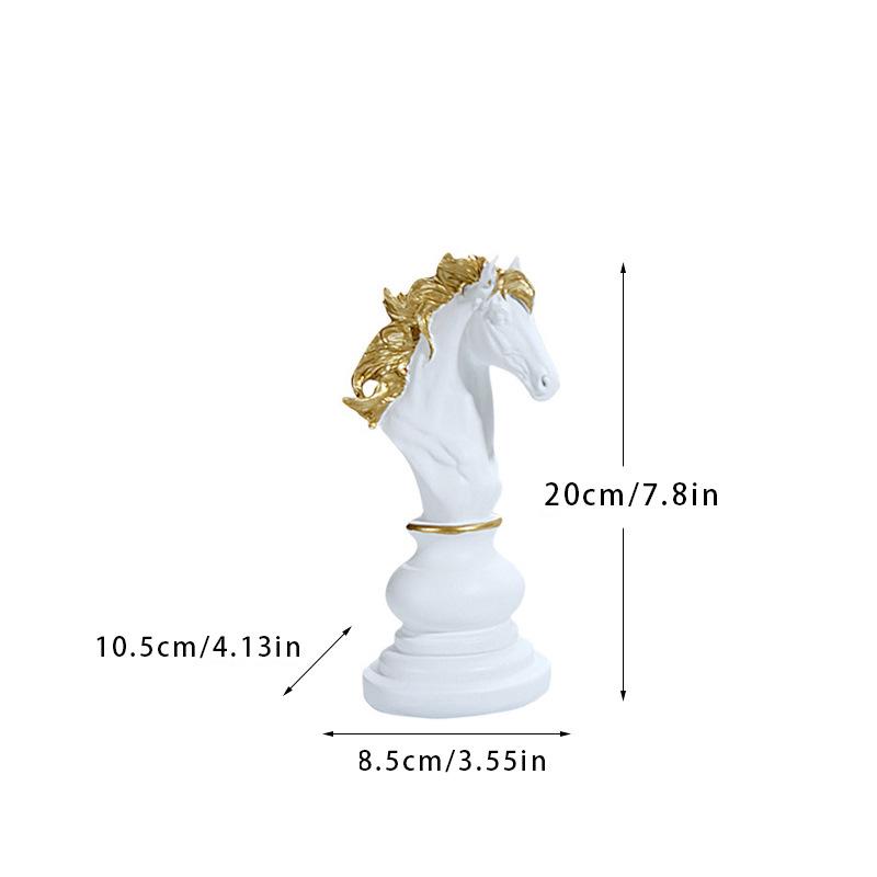 

Nordic Black & White Chess Figurine Decorations – Resin Home Display Ornaments