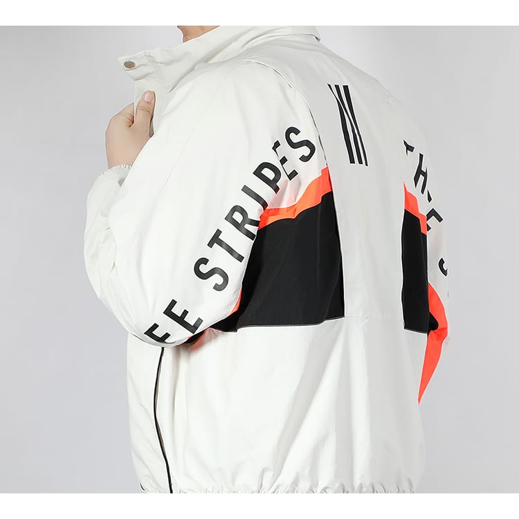 Adidas Jackets Men's White Stand Collar Moderate Other FN5672