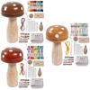 Wooden Darning Tool Set for Sock and Sweater Care with Mushroom Darner Repair Accessories and Storage Case Use