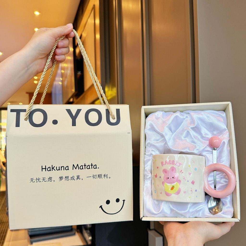 Mädchen Geburtstagsgeschenk Welpen Tasse Keramiktasse Souvenir Praktische Geschenkbox Neue Wassertasse Junge Paar