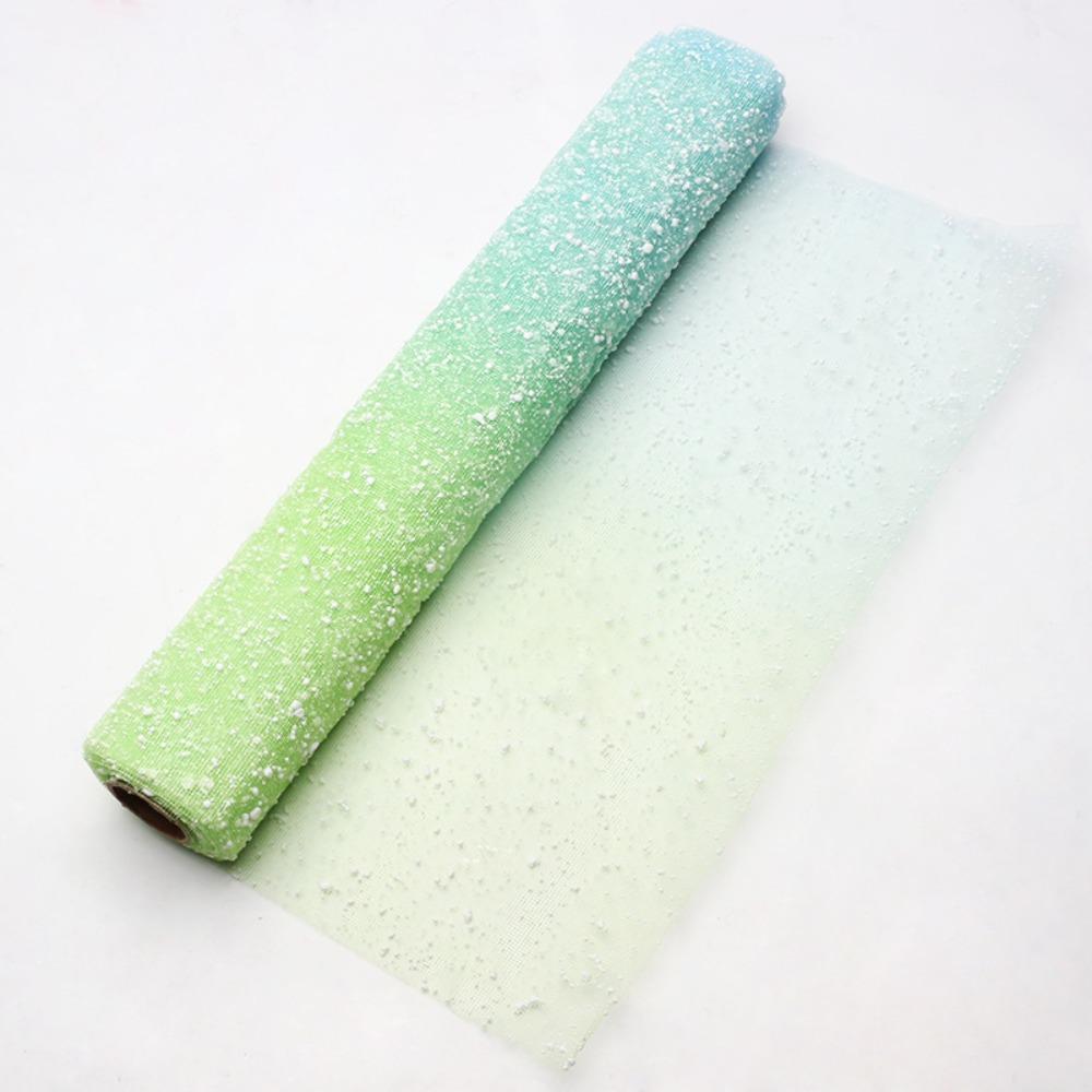 Gradient Snow Dot Yarn Mesh Paper 50cm Wide Hollow Net Florist Wrap Supplies Irregular Mesh Snowflake Yarn Flower Wrapping Paper