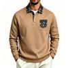 Men S Casual Long Sleeve Fleece Hoodless Sweatshirt With Paisley Pattern