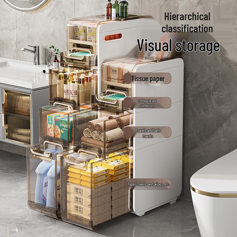 JEKO&JEKO Bathroom Floor-Standing Crevice Storage Cabinet
