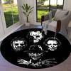 1pc Horror Icons Round carpet, Made of Polyester,Perfect for Decorating Office Chairs, Living Rooms,fplt297