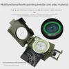 High-Precision Military Outdoor Compass K4074: Multi-Function, Luminous Metal In Green.
