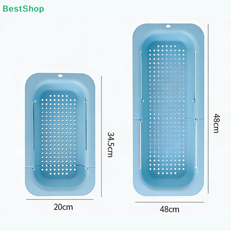 Double-layer Expandable Kitchen Sink Strainer Basket, Home Sink Storage Draining Rack, Fruit Tray Storage Basket