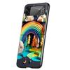 Natural Trees in Mountain Ranges Cover Phone Case For Samsung Galaxy Z Flip 7 6 5 4 3 5G Flip7 Flip6 Flip5 Flip4 Flip3 Black Fun
