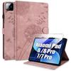 Case + Tempered Glass for Xiaomi Pad 8 /8 Pro/7/7 Pro/9, Dandelion Relief Synthetic Leather Pink