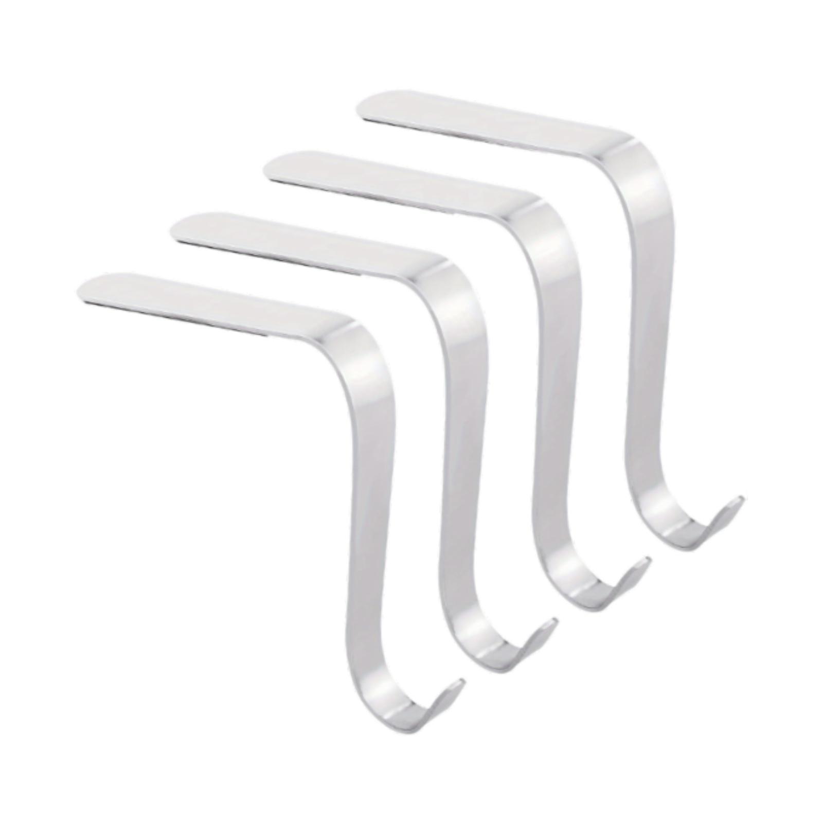 

Iron Stocking Holders Fireplace Hangers Adjustable Metal Hooks Christmas Ornament Accessories for Holiday Tabletop срібний