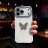 Rhinestone Butterfly Phone Case for Apple 11/13/15/16/17 Promax with Lens Film, Drop-proof Full Coverage