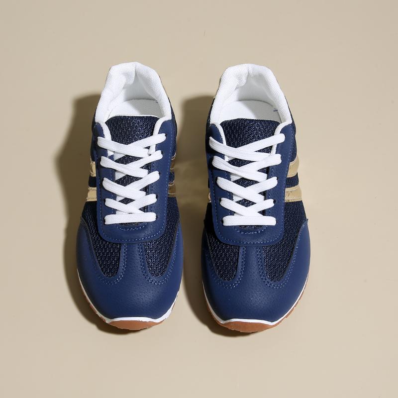 Fashion New Woman Trend Casual Sneakers Comfortable Lace Up Flats Tennis Shoe Breathable Walking Jogging Shoe Zapatillas De Mujer