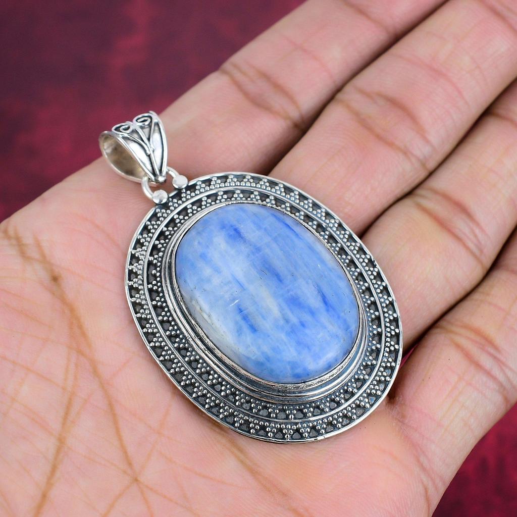 Kyanite 925 Solid Sterling Silver Pendant, Handmade Gemstone Pendant Jewelry, Gifts For Wife Brand New Pendant