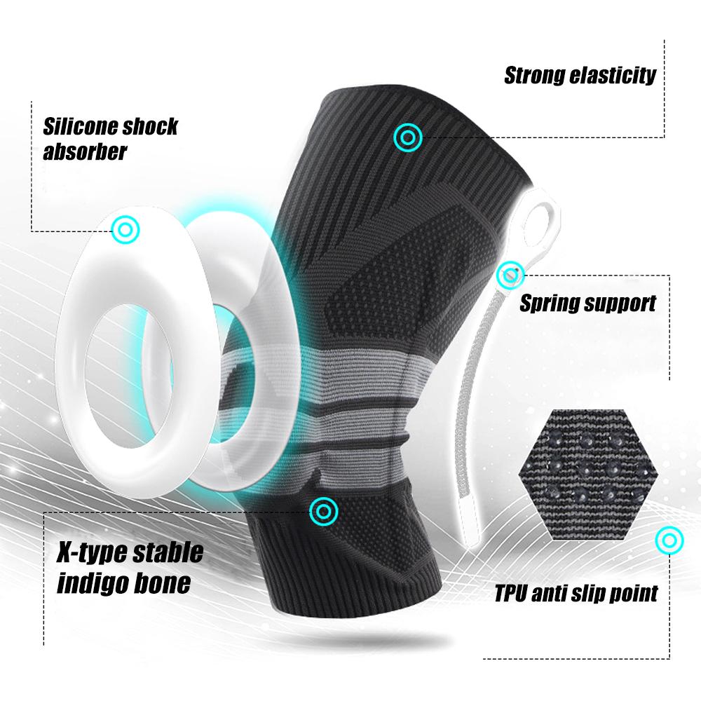 1Pc Plus Size Knee Brace For Women And Men, Knee Sleeve With Patella Pad & Side Stabilizers, Compression Support For Acl/Pcl