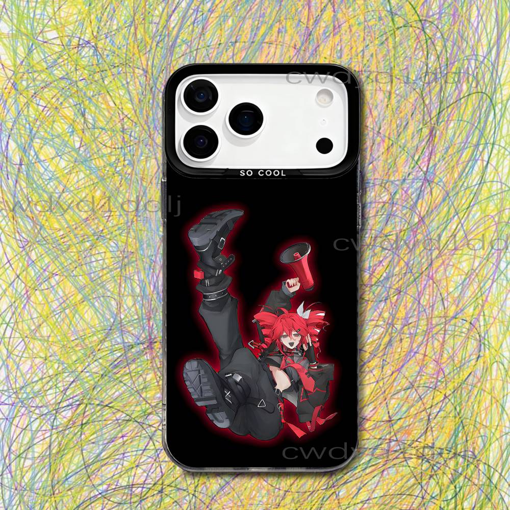 

K-Kasane T-Teto For iPhone 17,16,15,14,13,12,X,8,Pro,Max,Plus,SE4,Air,Mini Black IMD Matte Case iPhone11