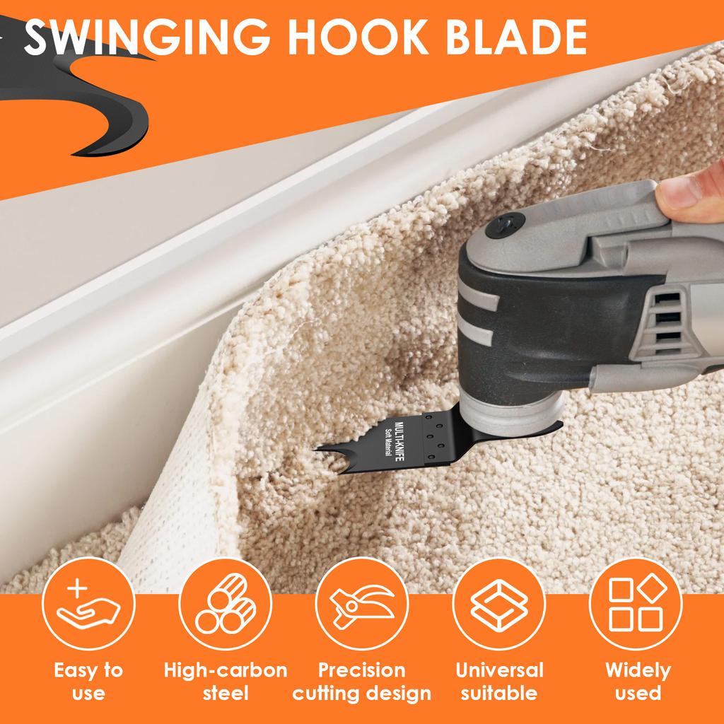 Doppelhaken Messerklinge Oszillierende Sägeblätter Schwingende Sägeblatt Schneiden Trimmen Holz Nägel Teppich Kunststoff Multitool Klingen