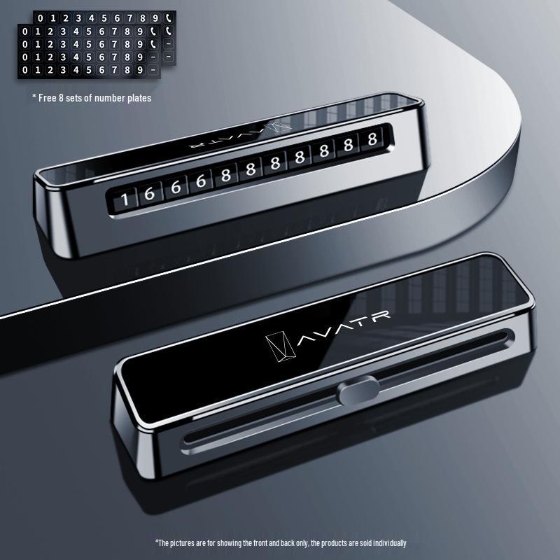Avatr 07 Mobile Parking Phone Number Plate for 2024 Car Model with Concealed Avatr 12 Sliding Feature