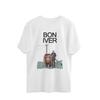 T-shirt Unisex a Manica Corta Bon Iver Band Taglia dalla S alla 5XL Bianca NI218