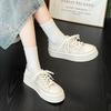 Ogu Shideng Black Canvas Shoes Women's Autumn 2025 New Spring and Autumn Basic Thin Casual Korean Board Shoes
