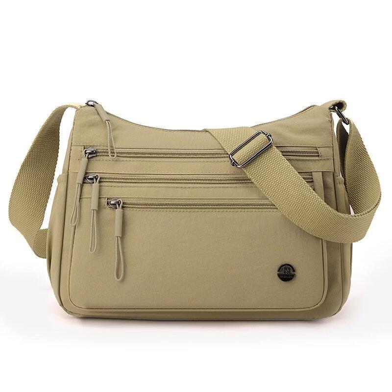 Li Shen Multi-Pocket Nylon Casual Crossbody Shoulder Bag