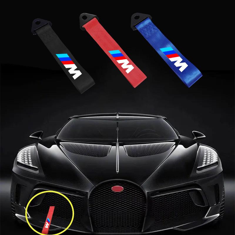 ZWVP7 Car Decorative Nylon Bumper Trailer Towing Ropes For BMW M M3 M5 X1 X3 X5 X6 E46 E39 E36 E60 X1 X2 X3 X4 X5 Styling Accessories