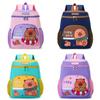 Capybara Space Childrens Backpack With Lightweight Nylon And Color Block Style For Kindergarten Students