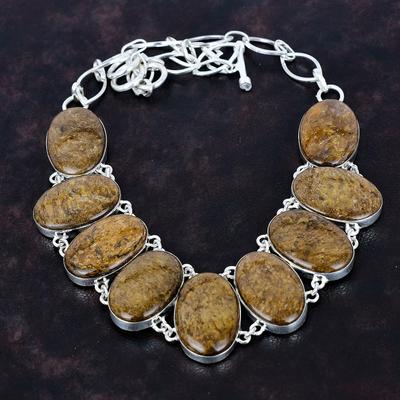 Bronzite Necklace Original Gemstone Necklace 925 Sterling Silver Necklace Handmade Bronzite Jewelry Adjustable Chain Necklace Gifts for Wife