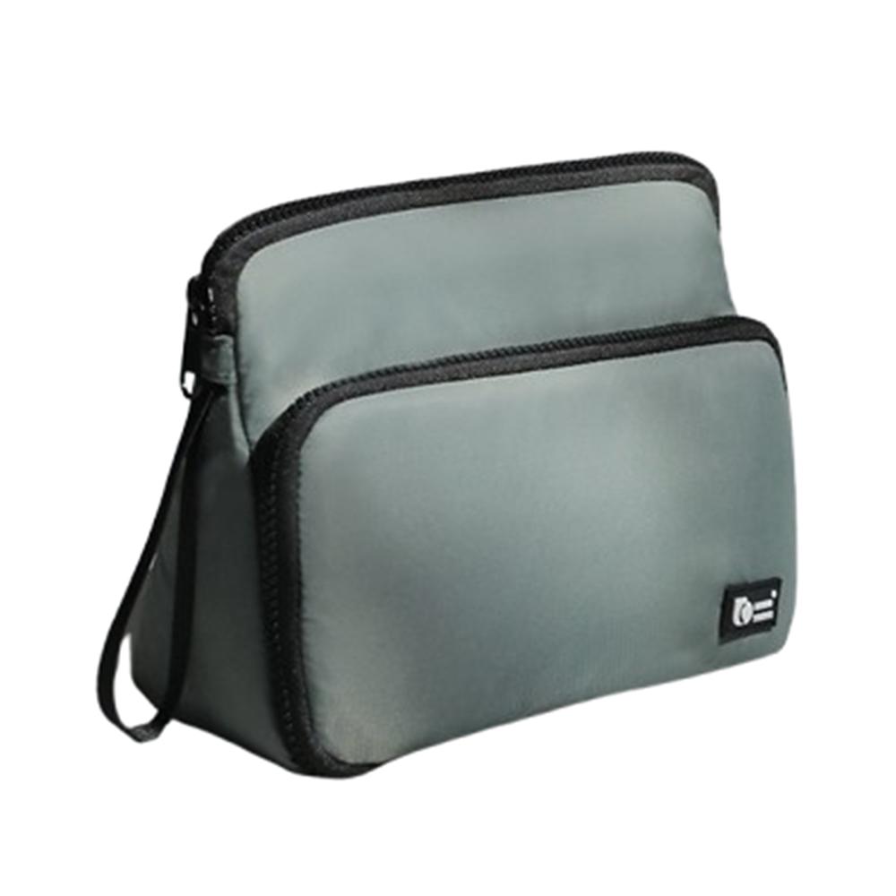 

Двухслойный дорожный органайзер для туалетных принадлежностей, косметичка, водонепроницаемая сумка для бритья, для улицы серый