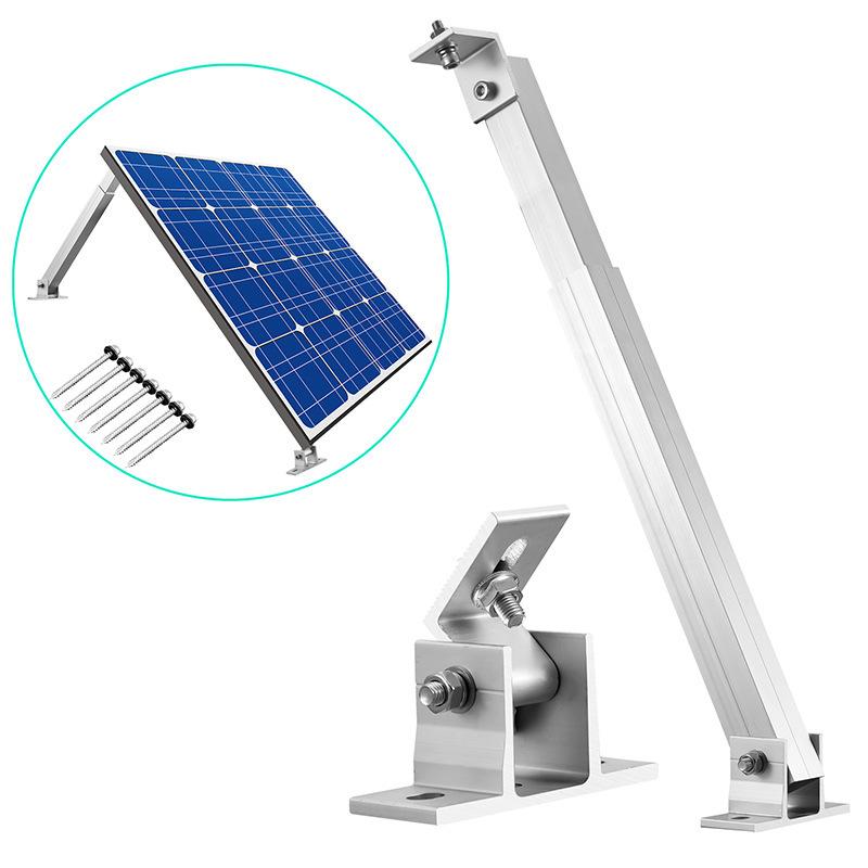 15-30° Adjustable Solar PV Bracket Front Rear Leg Design Heavy Duty Mount Stand for Color Steel Tile Iron Sheet Roof Solar Panel Installation