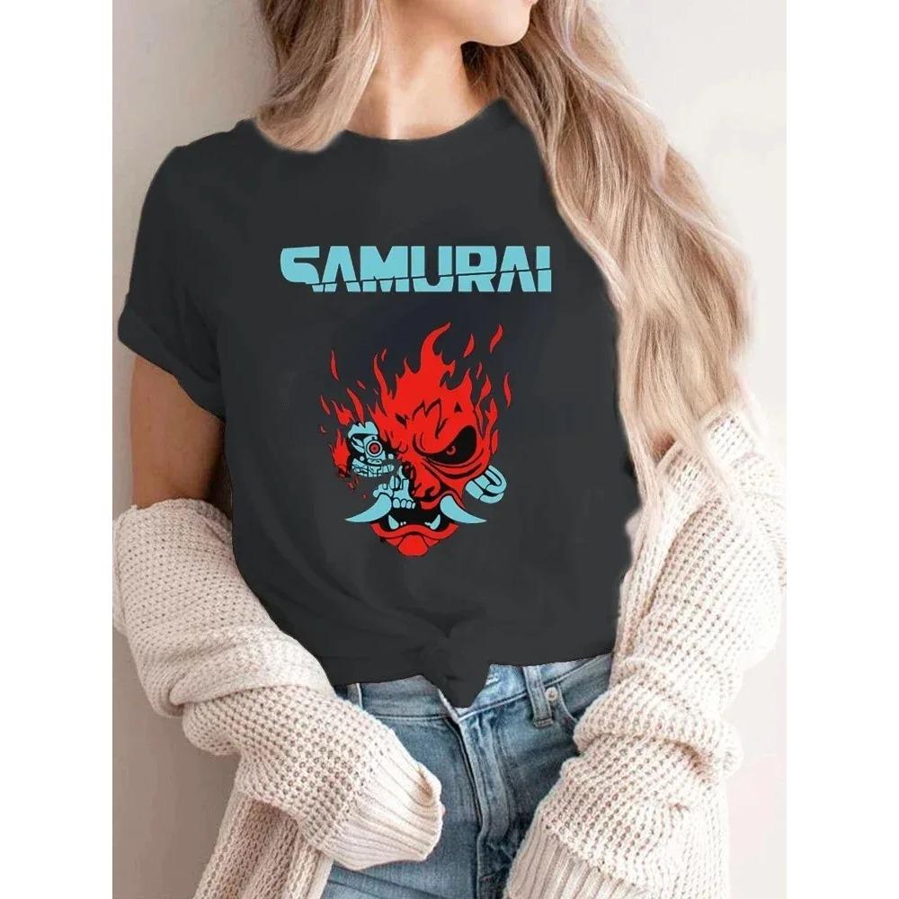 Classic Intage Retro Japanese Gaming 2077 Art Game T Shirt Tees Harajuku Tees Streetwear