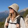 Summer Basin Hat, Foldable Portable Sun Protection Hat, Open Weave Design Bucket Hat for Travel Hiking Casual Outdoor Activities