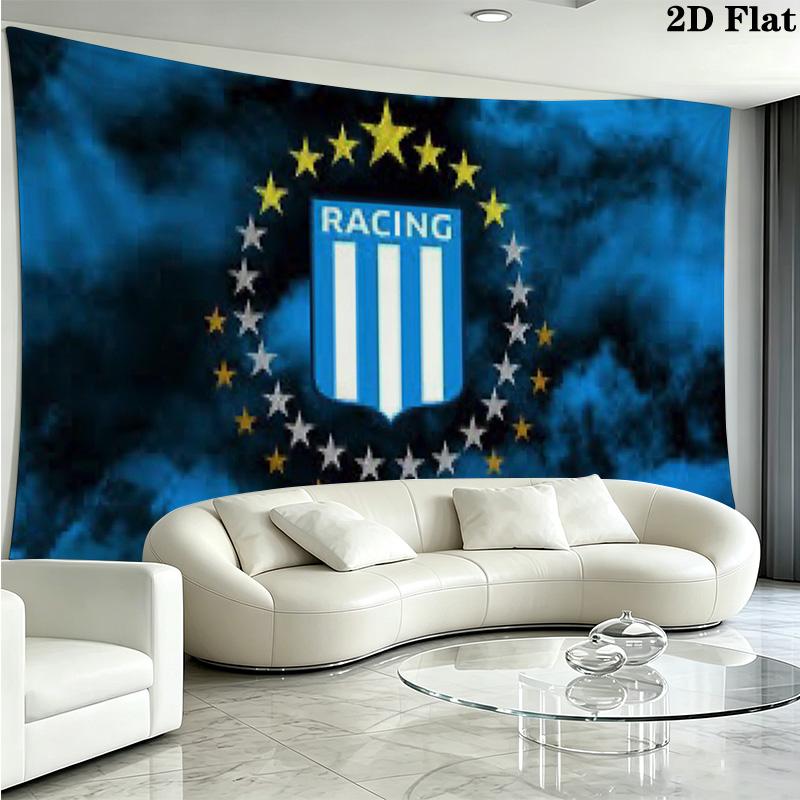 Racing Club Wall Tapestry Aesthetic Wall Hanging Printed Fabric Blanket Decorative Tapestries for Bedroom Living Room Home Decor