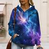 Womens Plus Size Hooded Sweatshirt White Drawstring Long Sleeve Loose Casual Fashion Daily Wear