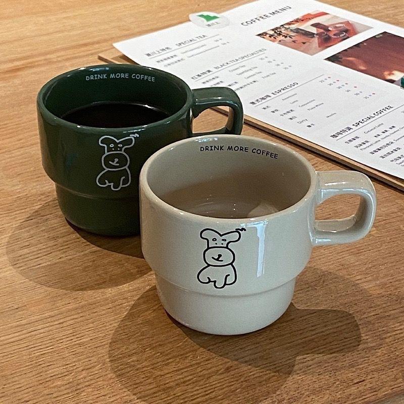 Mug Couple's Water Cup Ceramic Cup Coffee Cup Niche High-value Gift Cup Puppy Customer Gift