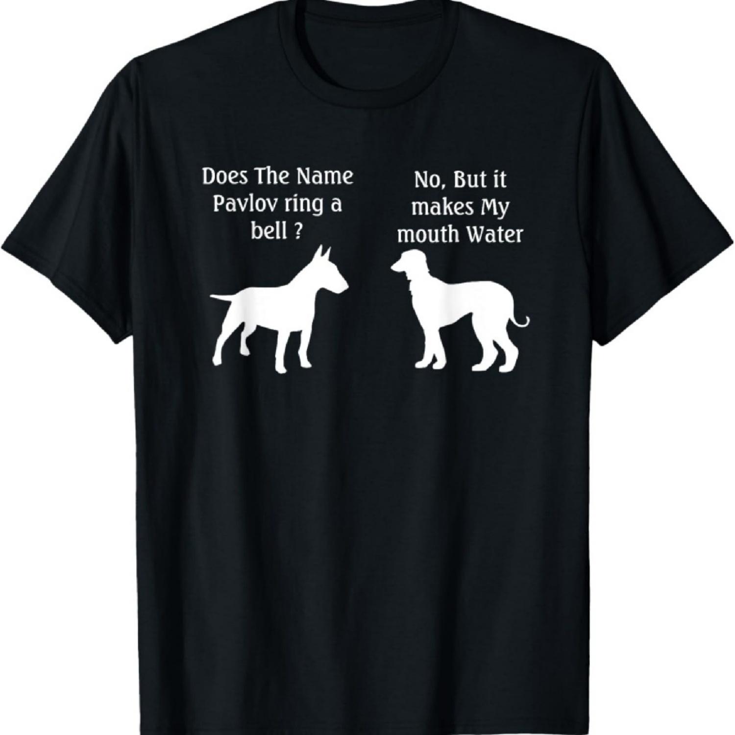 Имя Павлов вам что-нибудь говорит? Забавная футболка по психологии, черная S