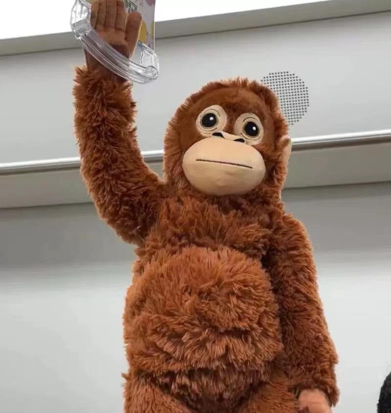 Tier Interessant Kreativ Orang-Utan Plüschtier Langer Arm Niedlich Hängend Stofftier Weiches Spielzeug Für Kinder Schlafzimmer Dekor Weihnachten Geschenk