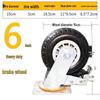 Silent, Lightweight Rubber Caster Wheel with Brake - 3", 4", 5" Options for Handcart/Trailer