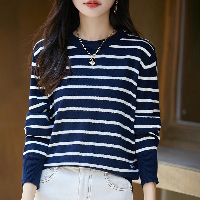 Dámský kašmírový svetr Qinghe kašmír 50% vlna 50% hedvábí Dámský podzimní a zimní kašmírový svetr měkký a teplý